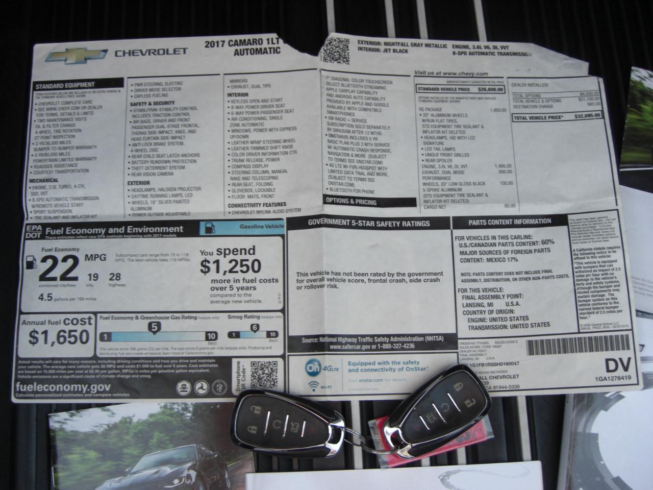 Chevrolet Camaro 2dr Cpe 1LT 2017