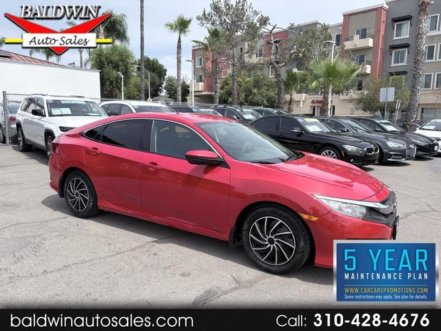 Red 2017 Honda Civic Sedan Front-Wheel Drive Automatic