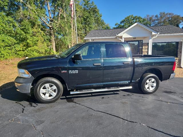 Dark Green 2017 RAM 1500 Pickup Truck Four-Wheel Drive Automatic