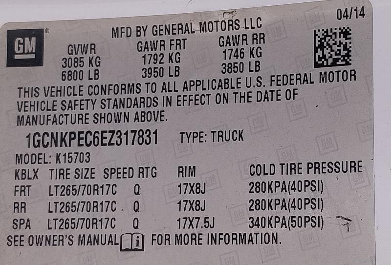 Chevrolet Silverado 1500 1LT Regular Cab 4WD 2014