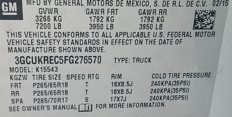 Chevrolet Silverado 1500 1LT Crew Cab 4WD 2015