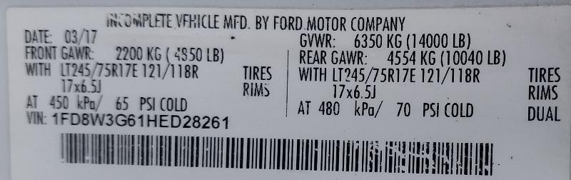 Ford F-350 SD XL Crew Cab 2WD DRW 2017