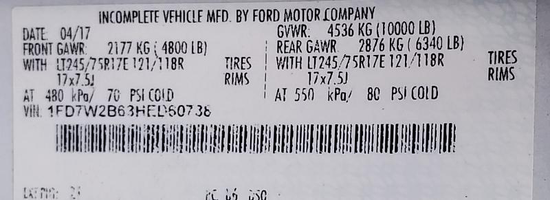 Ford F-250 SD XL Crew Cab Long Bed 4WD 2017