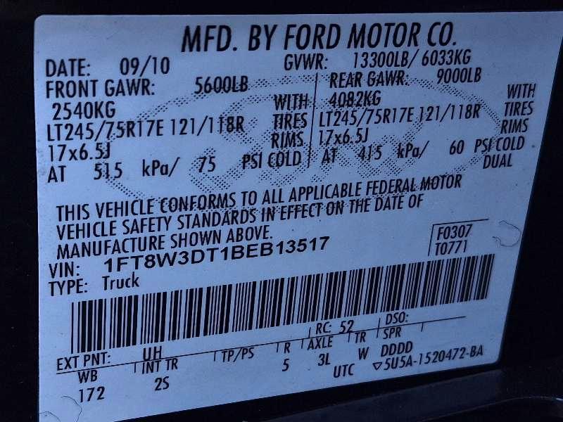 Ford F-350 SD XLT Crew Cab Long Bed DRW 4WD 2011