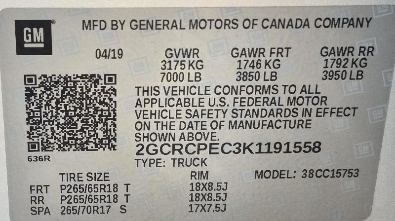 Chevrolet Silverado 1500 2LT Double Cab 2WD 2019