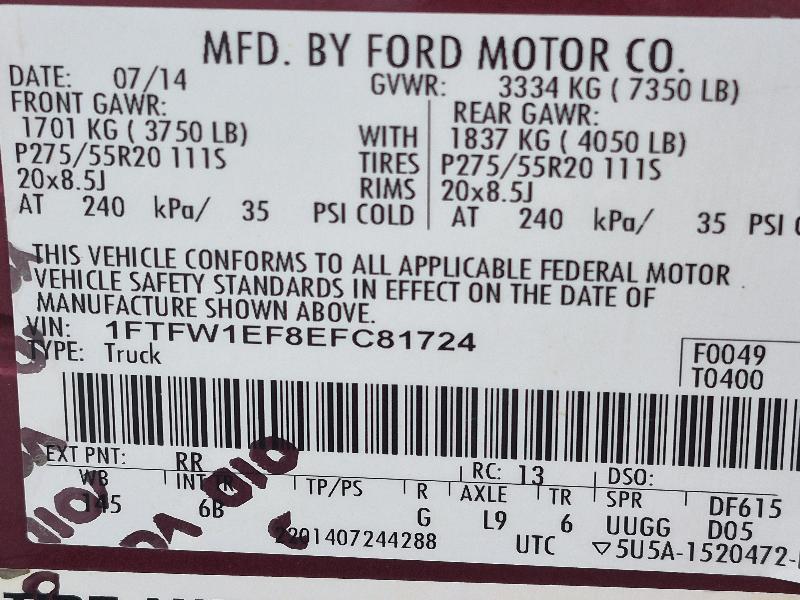 Ford F-150 4WD SuperCrew 157" FX4 2014