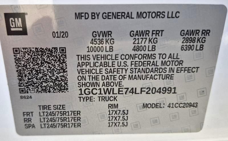 Chevrolet Silverado 2500HD Work Truck Crew Cab Short Box 2WD 2020