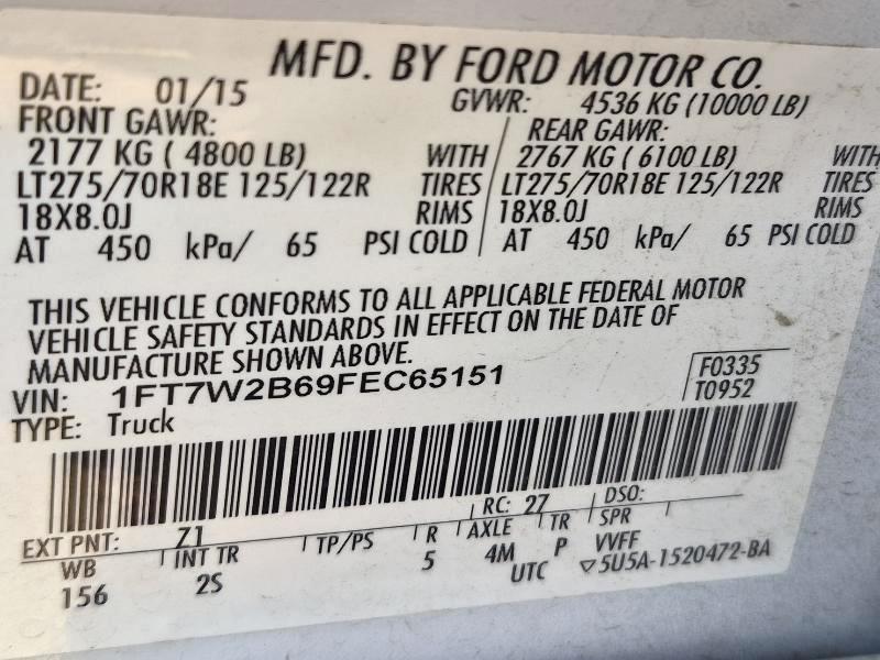 Ford F-250 SD XLT Crew Cab Long Bed 4WD 2015