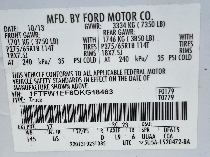 Ford F-150 4WD SuperCrew Flareside 150" XLT 2013