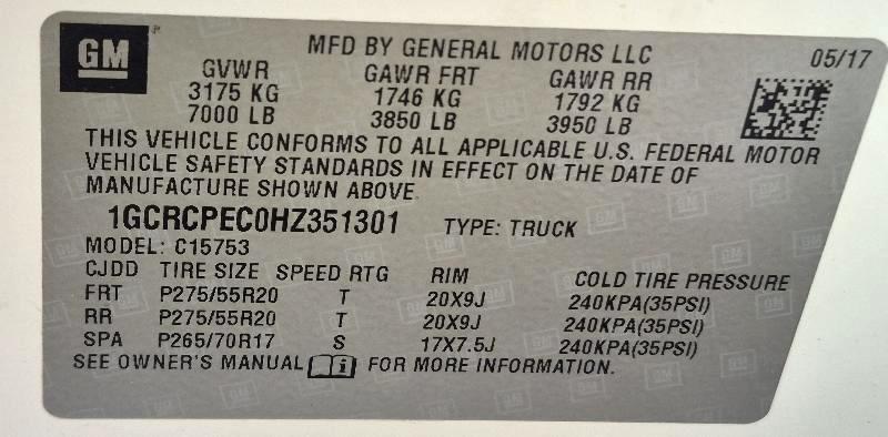Chevrolet Silverado 1500 1LT Double Cab 2WD 2017
