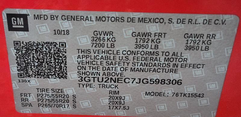 GMC Sierra 1500 4WD Crew Cab 153.0" SLT 2018