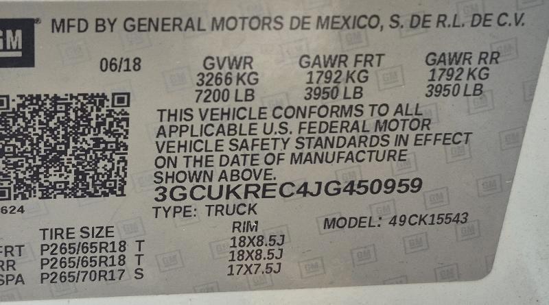 Chevrolet Silverado 1500 4WD Crew Cab 157" LT 2018