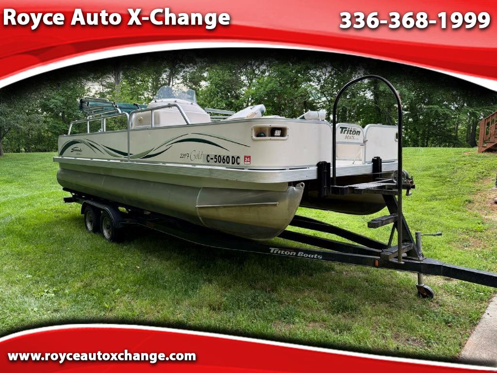 2005 Triton Pontoon Boat 22 ft Summit 220F Gold