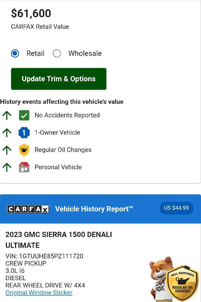 GMC Sierra 1500 Denali Ultimate Crew Cab 4WD 2023