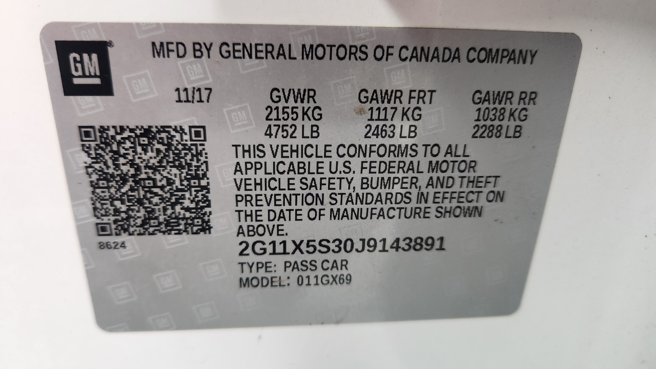 Chevrolet Impala LS Fleet 2018