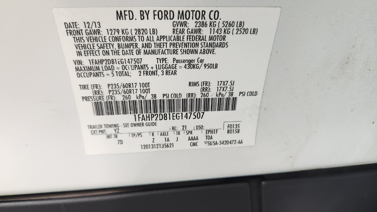 Ford Taurus SE FWD 2014