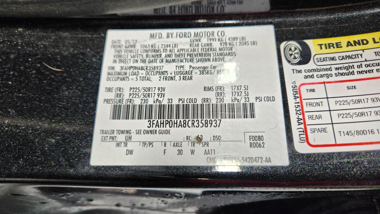 Ford Fusion SE 2012 Ford Fusion SE 2012