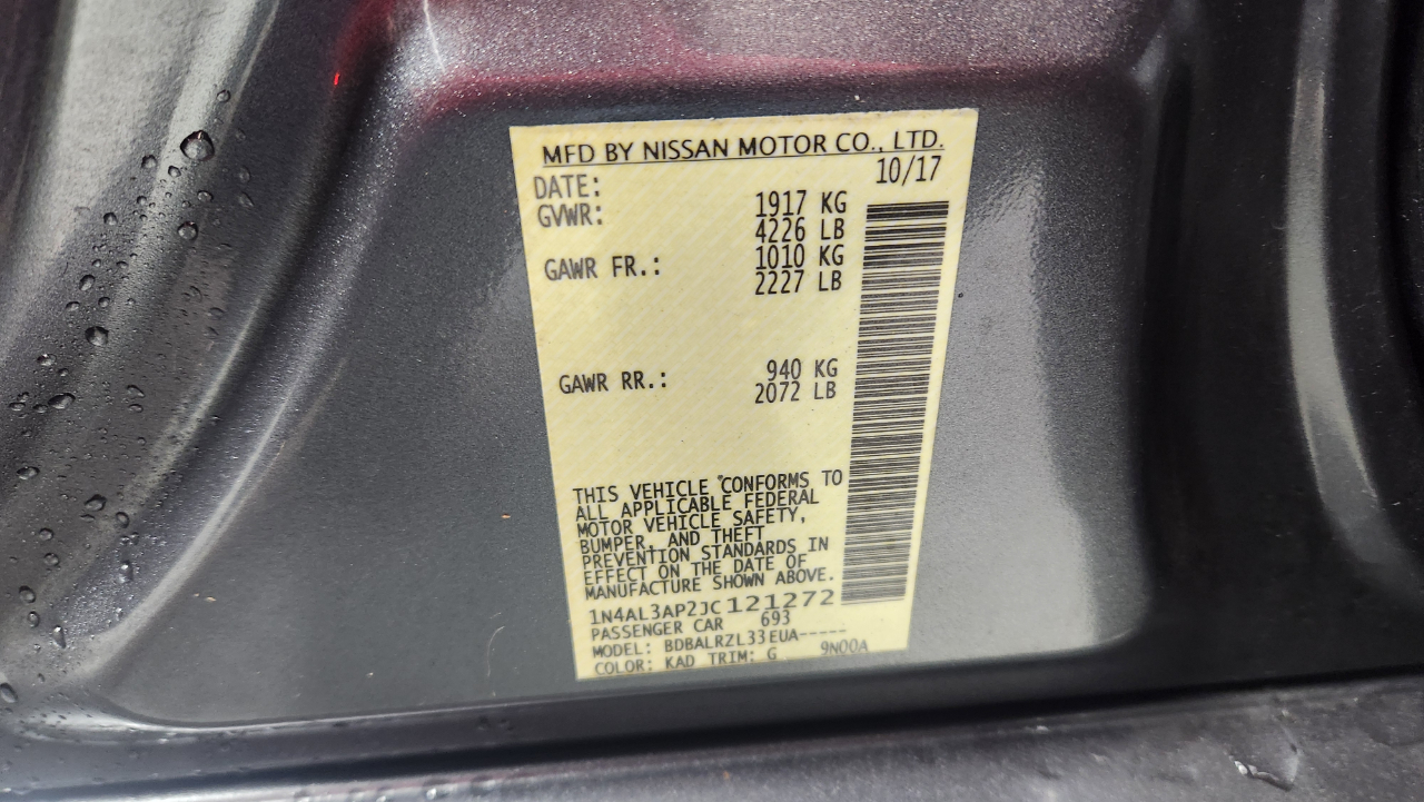 Nissan Altima 2.5 SL 2018