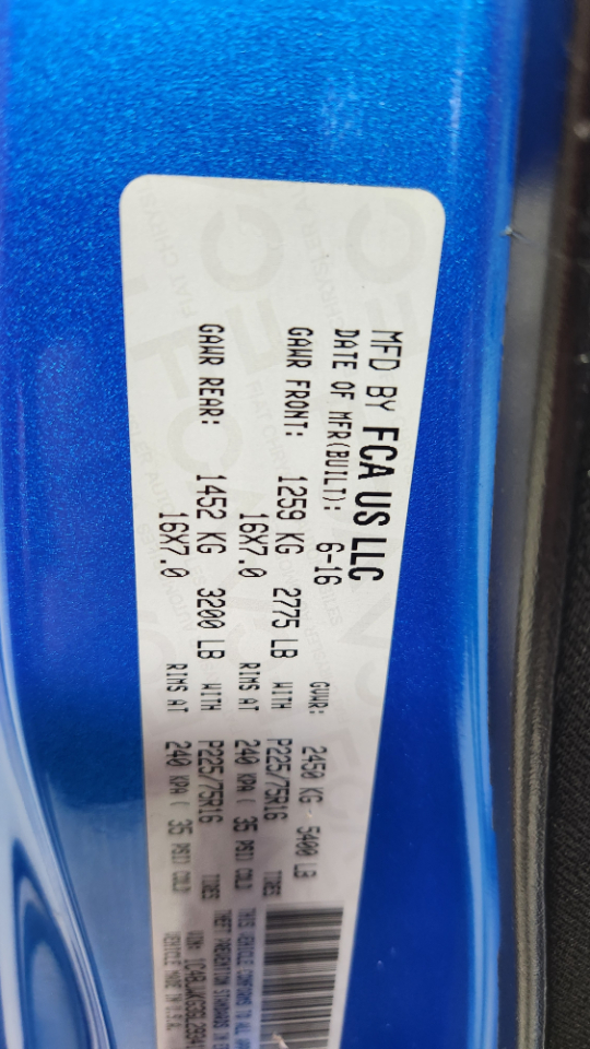 Jeep Wrangler Unlimited Sport 4WD RHD 2016