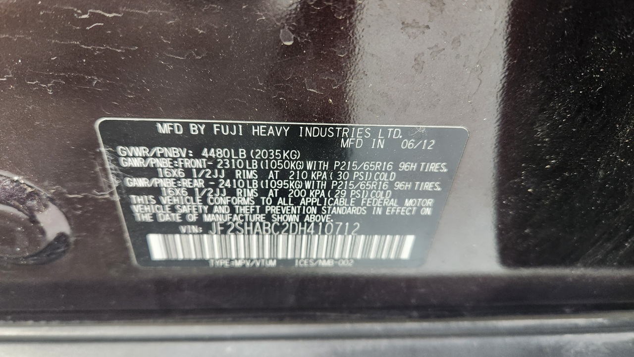 Subaru Forester 2.5X 2013