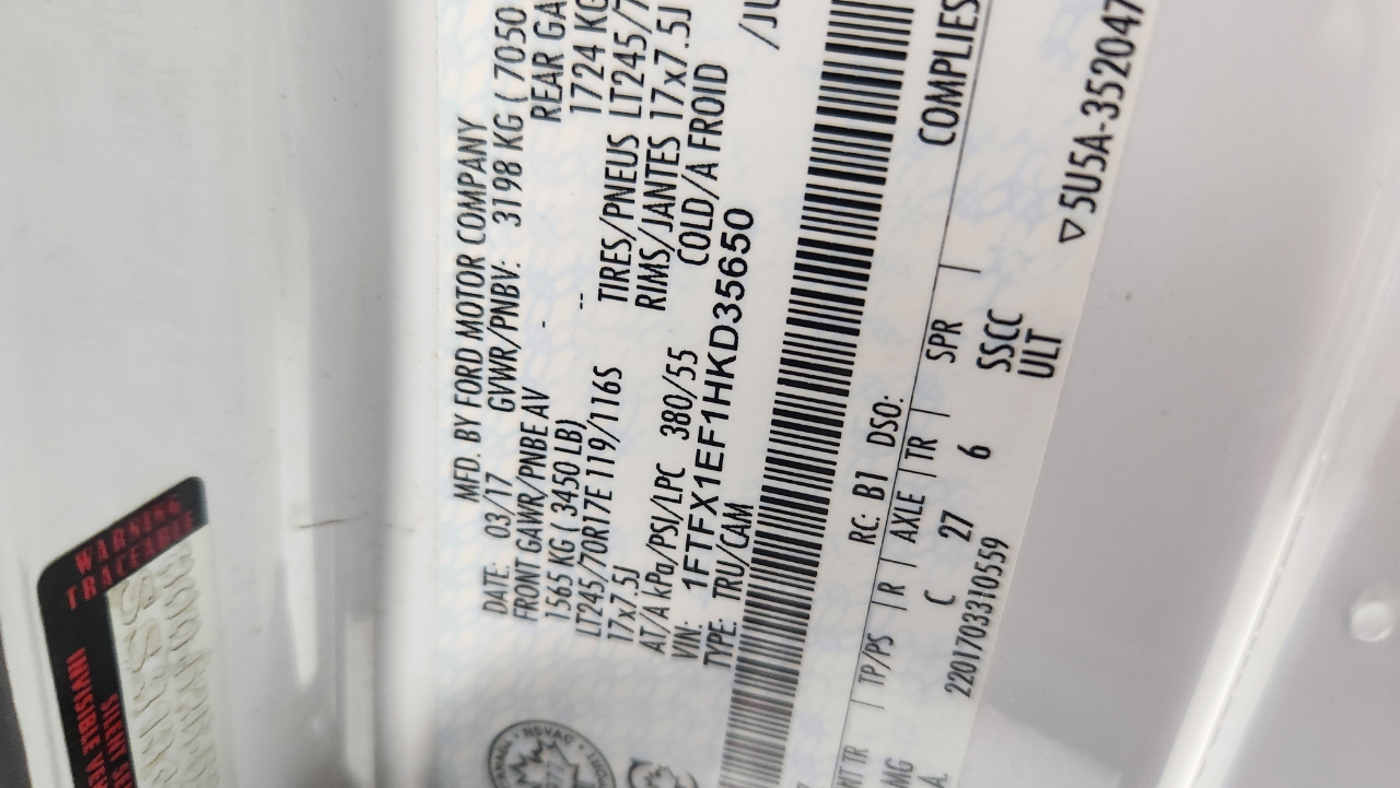 Ford F-150 XLT SuperCab 6.5-ft. Bed 4WD 2017