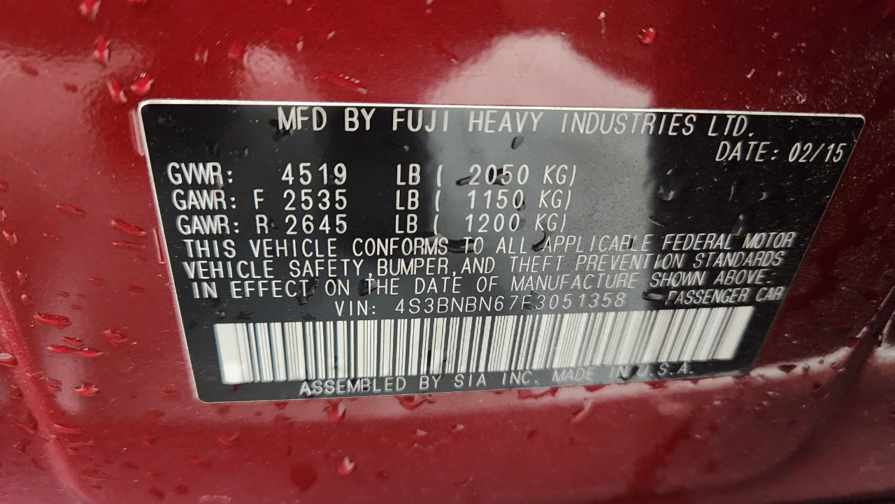 Subaru Legacy 2.5i Limited 2015