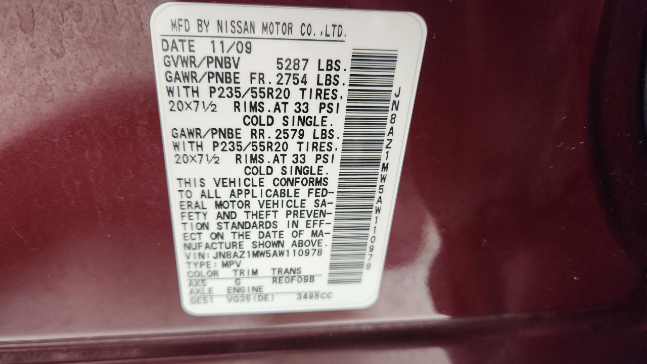 Nissan Murano SL AWD 2010