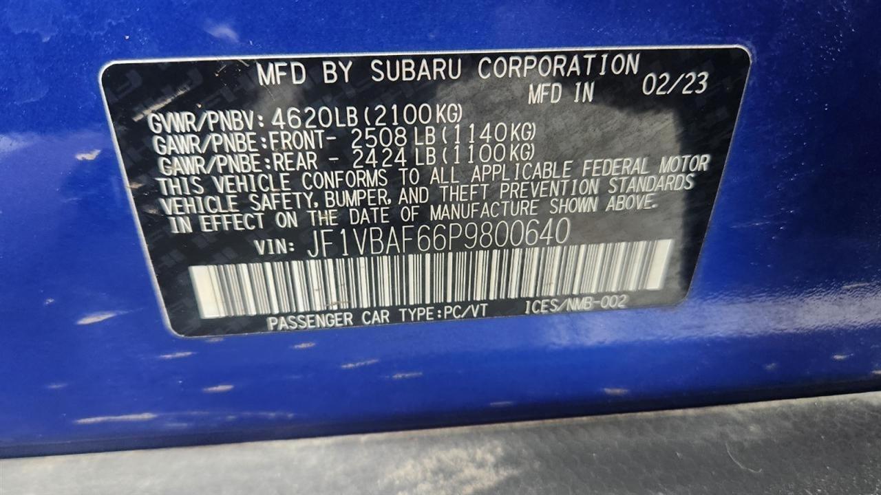 Subaru WRX Premium 6M 2023