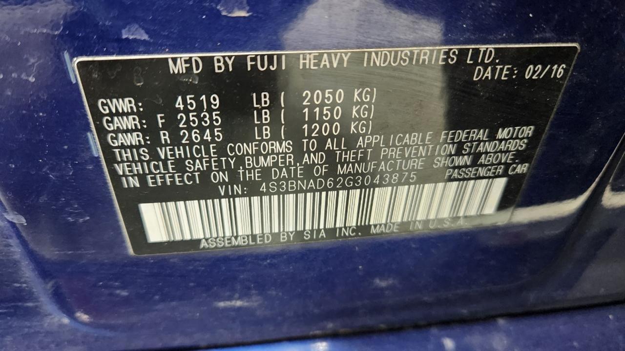 Subaru Legacy 2.5i Premium 2016