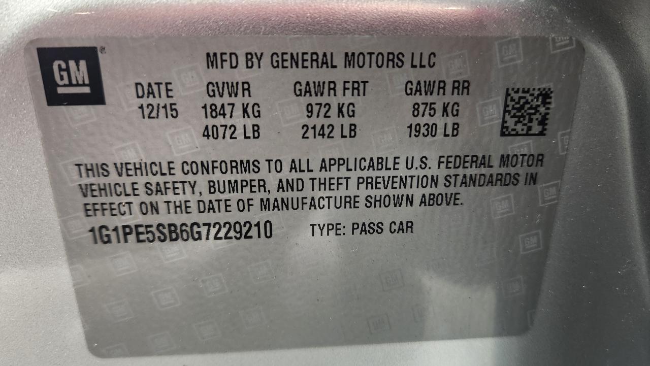 Chevrolet Cruze Limited 1LT Auto 2016