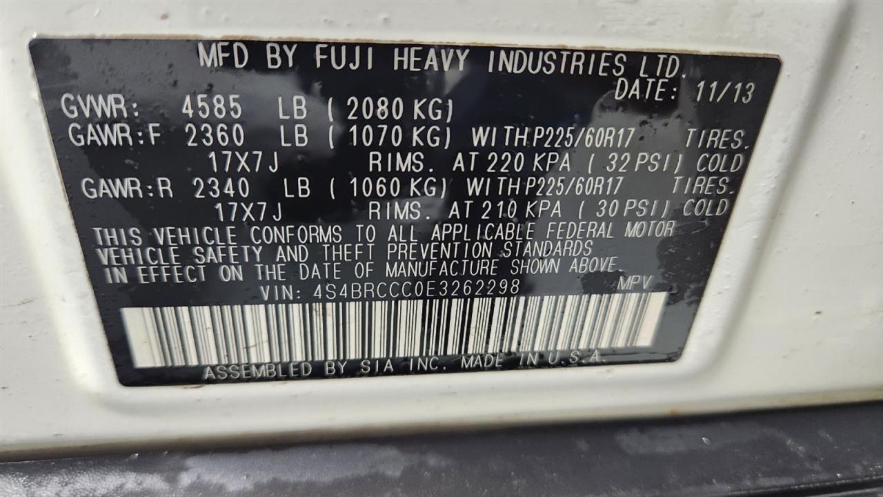 Subaru Outback 2.5i Premium 2014