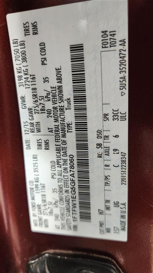 Ford F-150 XLT SuperCrew 6.5-ft. Bed 4WD 2016