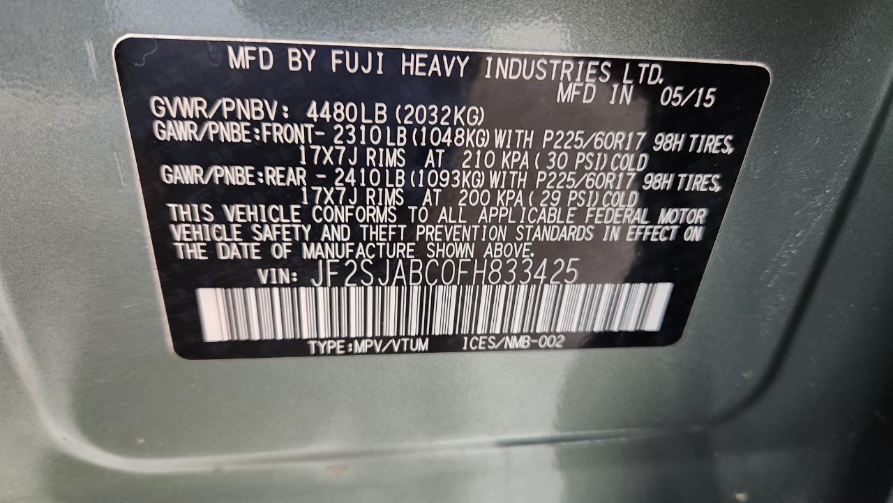 Subaru Forester 2.5i CVT 2015