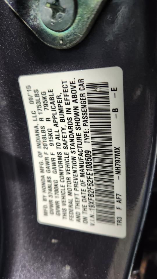 Honda Civic LX Sedan CVT 2015