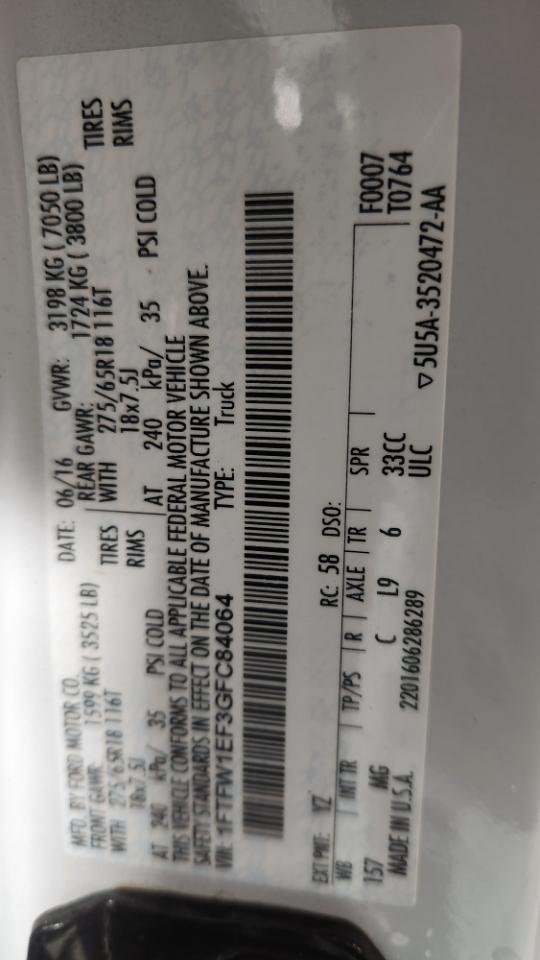 Ford F-150 XLT SuperCrew 6.5-ft. Bed 4WD 2016