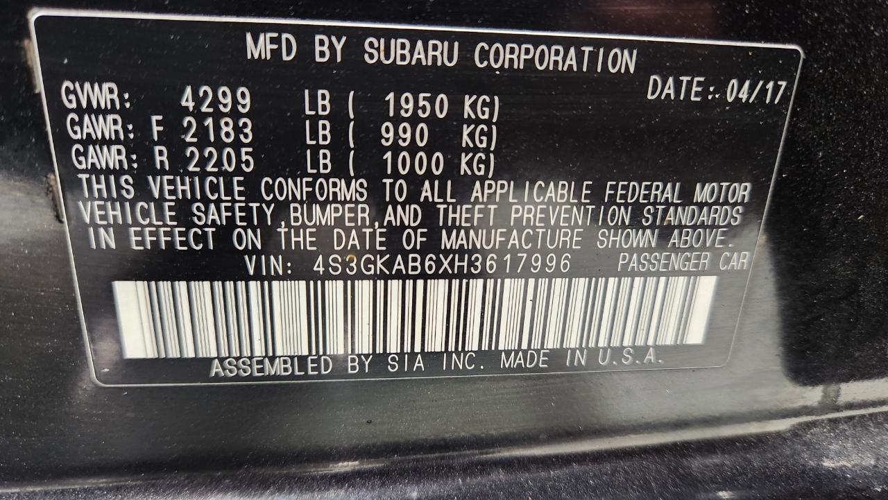 Subaru Impreza 2.0i Premium CVT 4-Door 2017