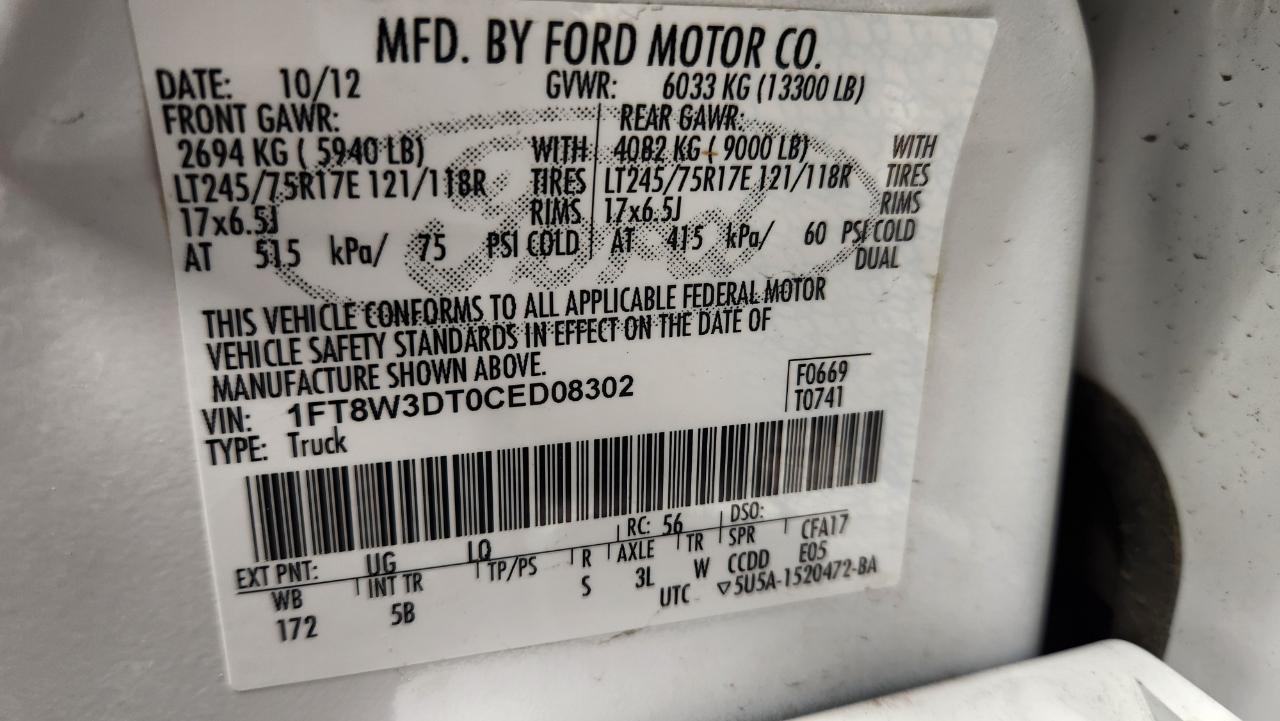 Ford F-350 SD Lariat Crew Cab Long Bed DRW 4WD 2012