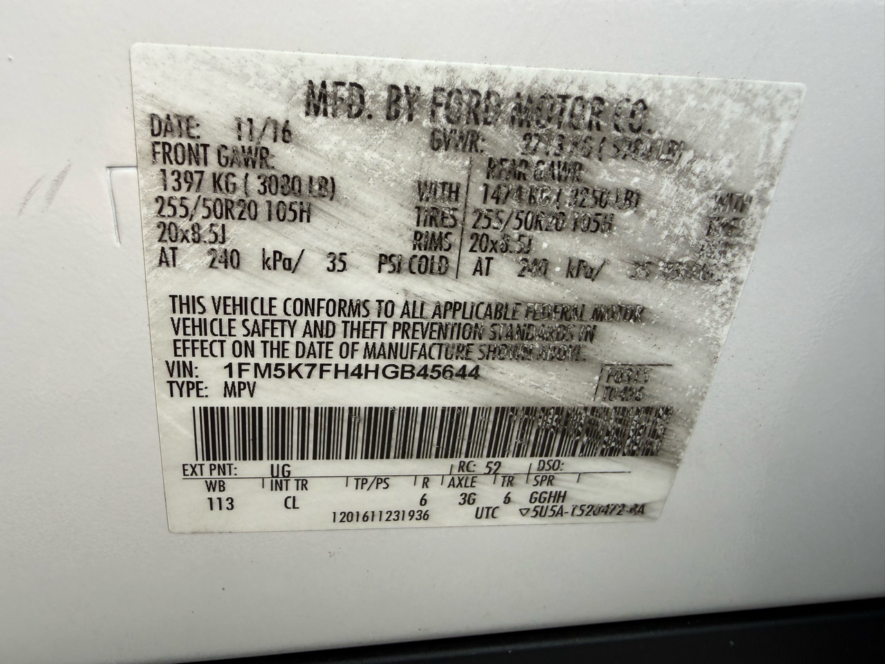 Ford Explorer Limited FWD 2017