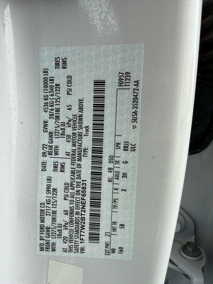 Ford F-250 SD Lariat Crew Cab 4WD 2022