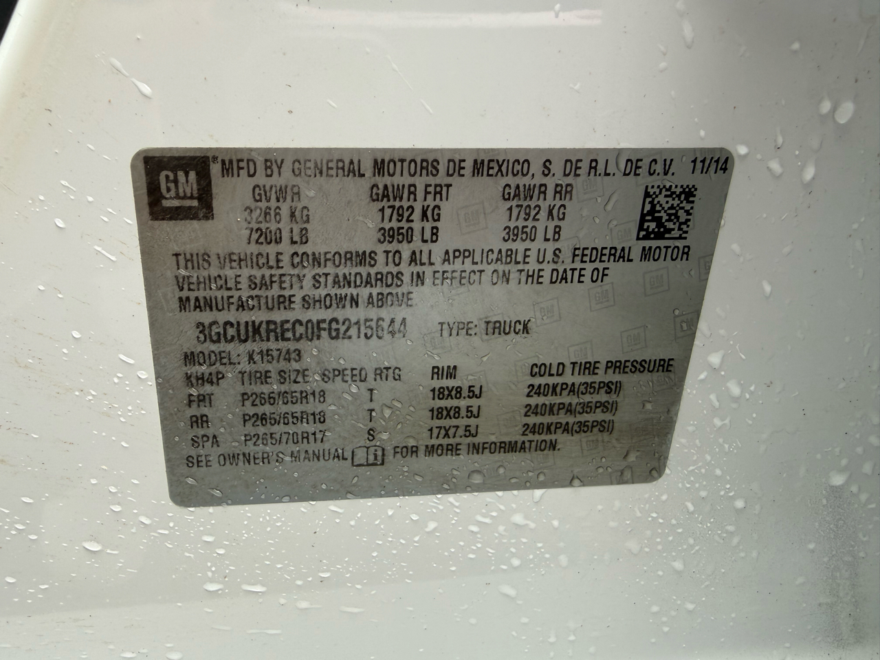 Chevrolet Silverado 1500 LT Crew Cab 4WD 2015