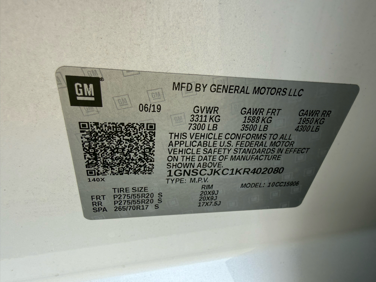 Chevrolet Suburban Premier 2WD 2019