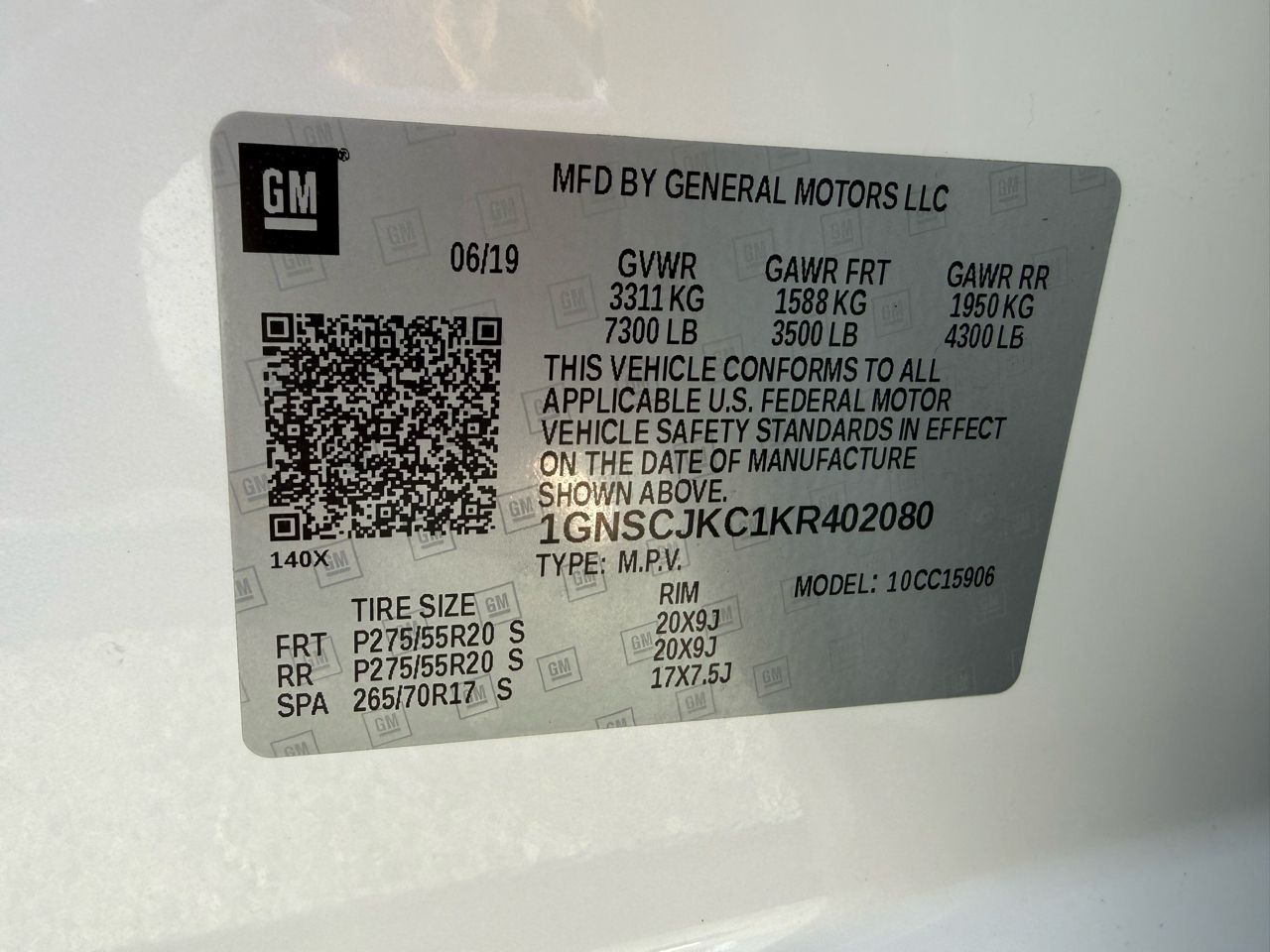 Chevrolet Suburban Premier 2WD 2019