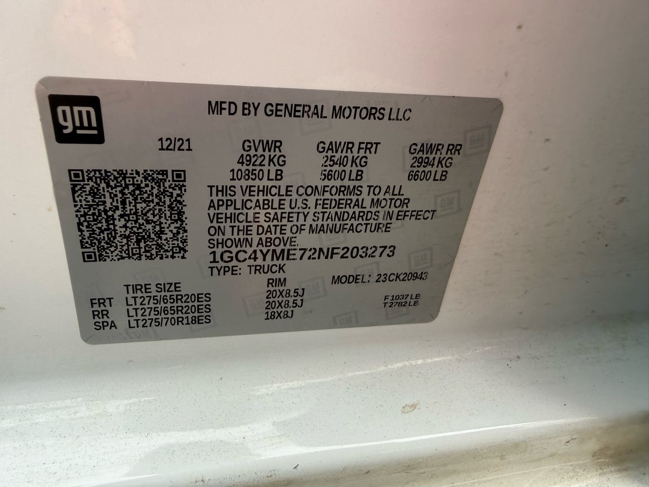 Chevrolet Silverado 2500HD Custom Crew Cab Long Box 4WD 2022