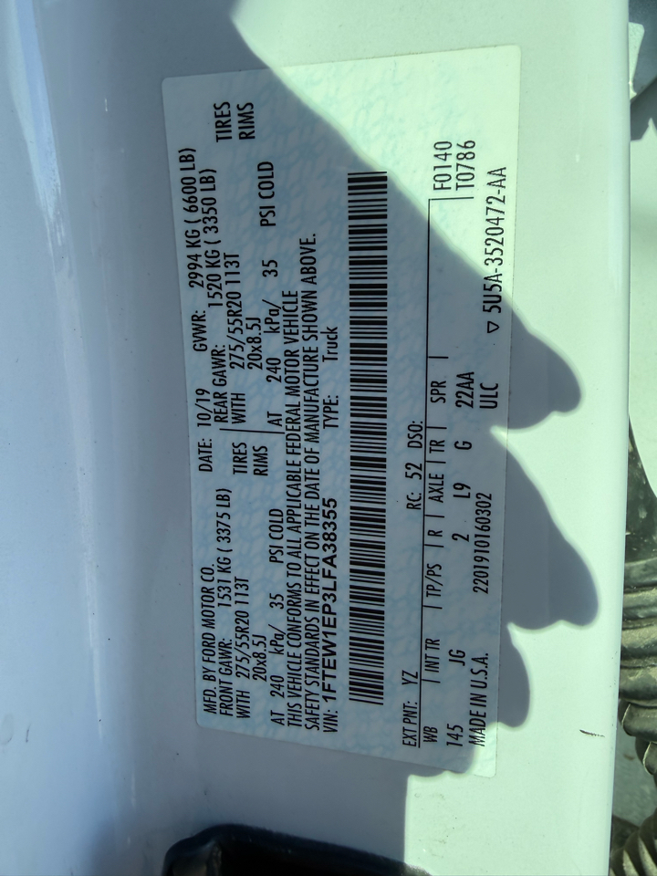 Ford F-150 XLT SuperCrew 4WD 2020