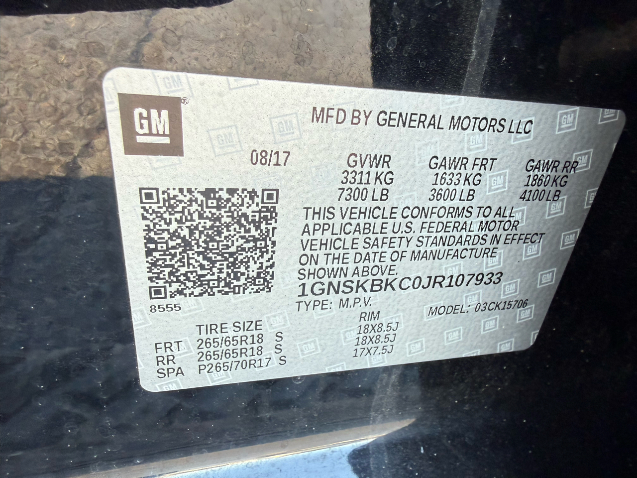 Chevrolet Tahoe  2018