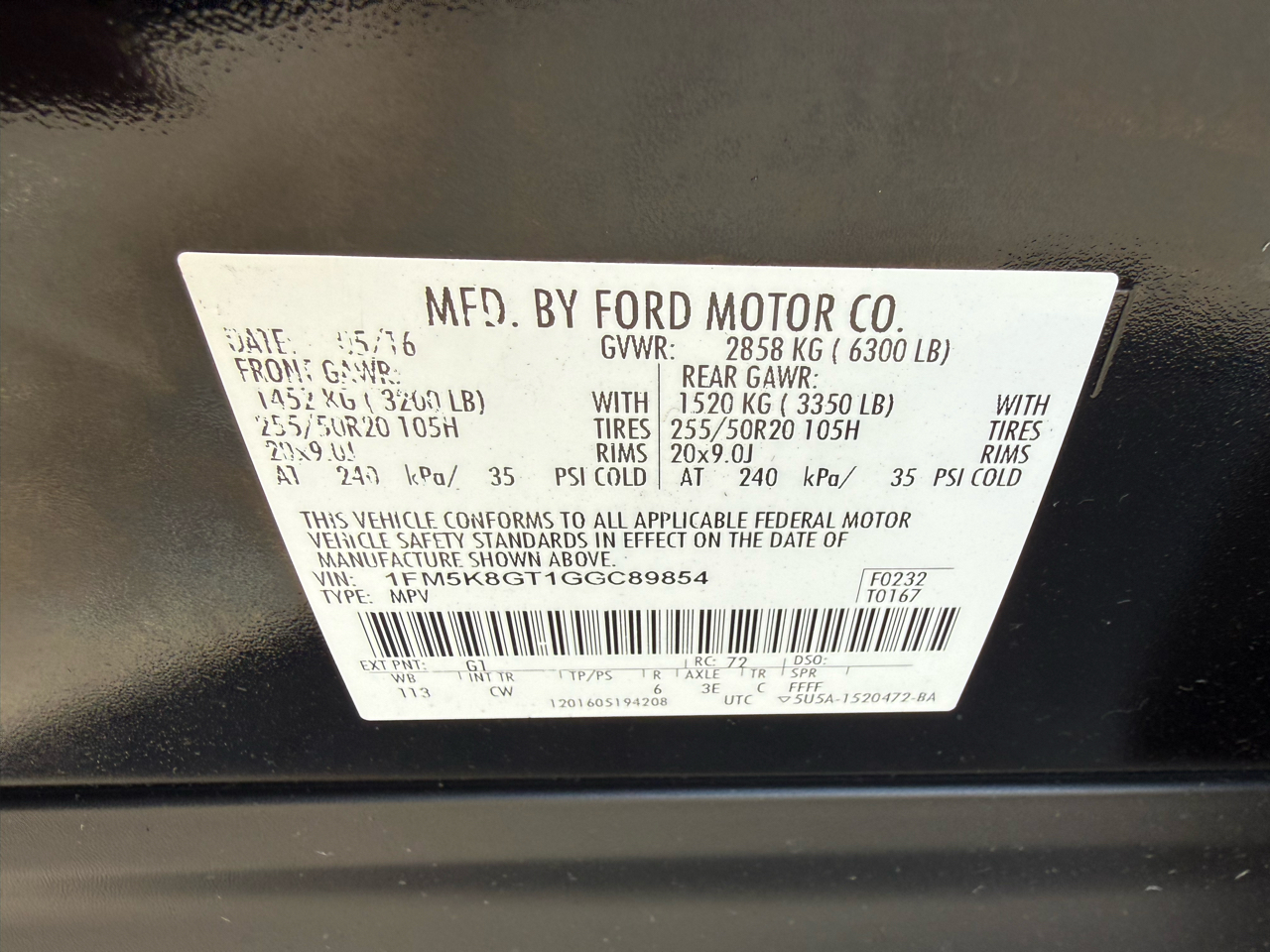 Ford Explorer Sport 4WD 2016