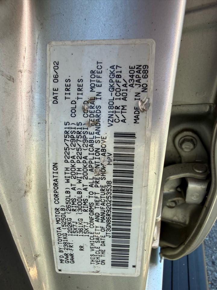 Toyota 4Runner SR5 2WD V6 2002