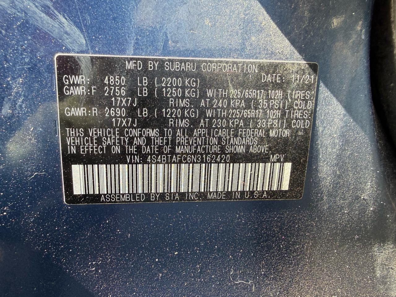 Subaru Outback Premium 2022