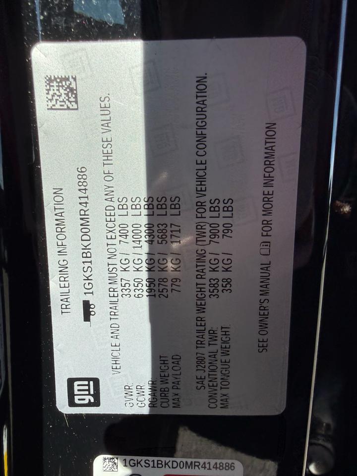 GMC Yukon SLT 2WD 2021