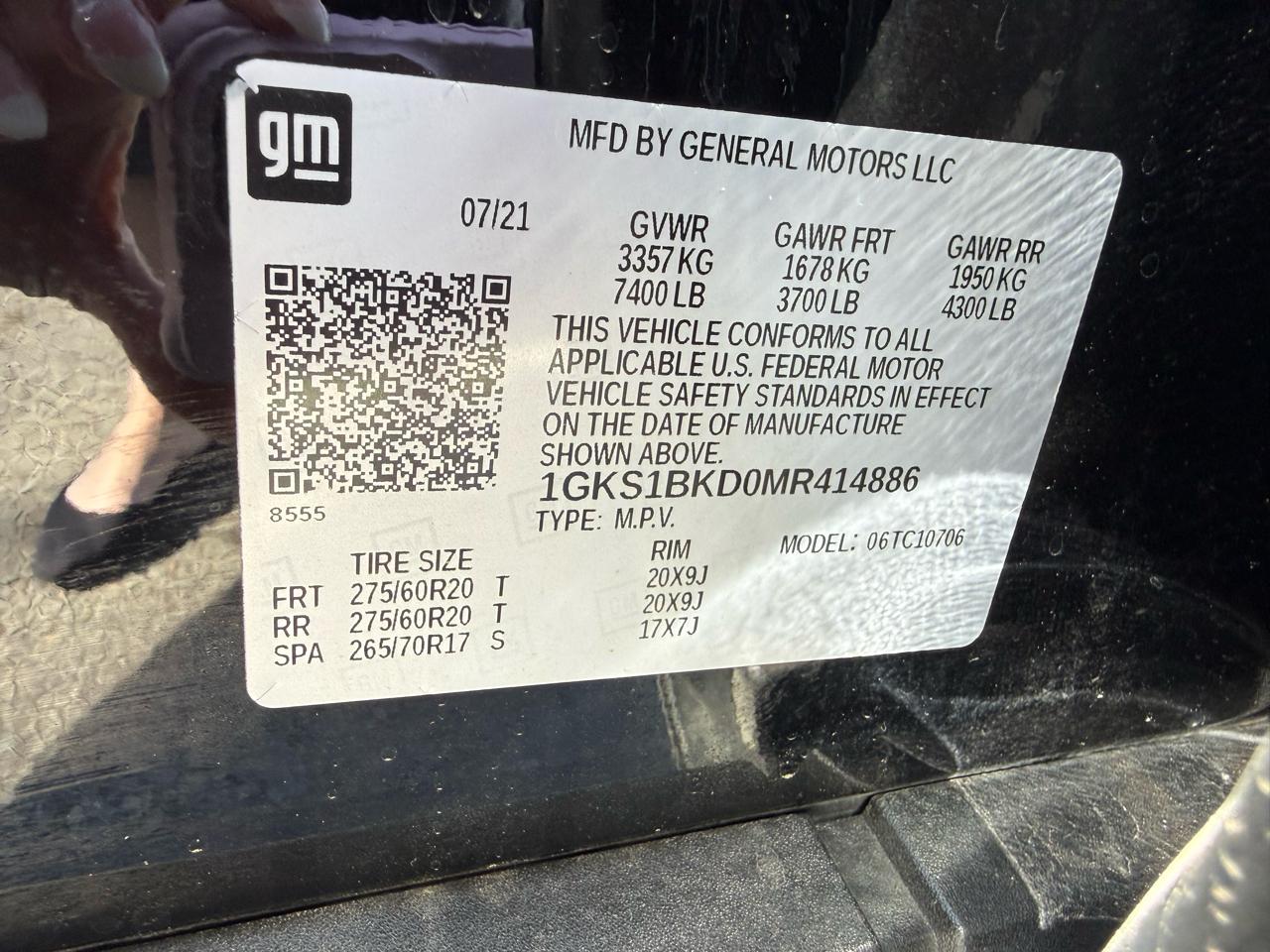 GMC Yukon SLT 2WD 2021